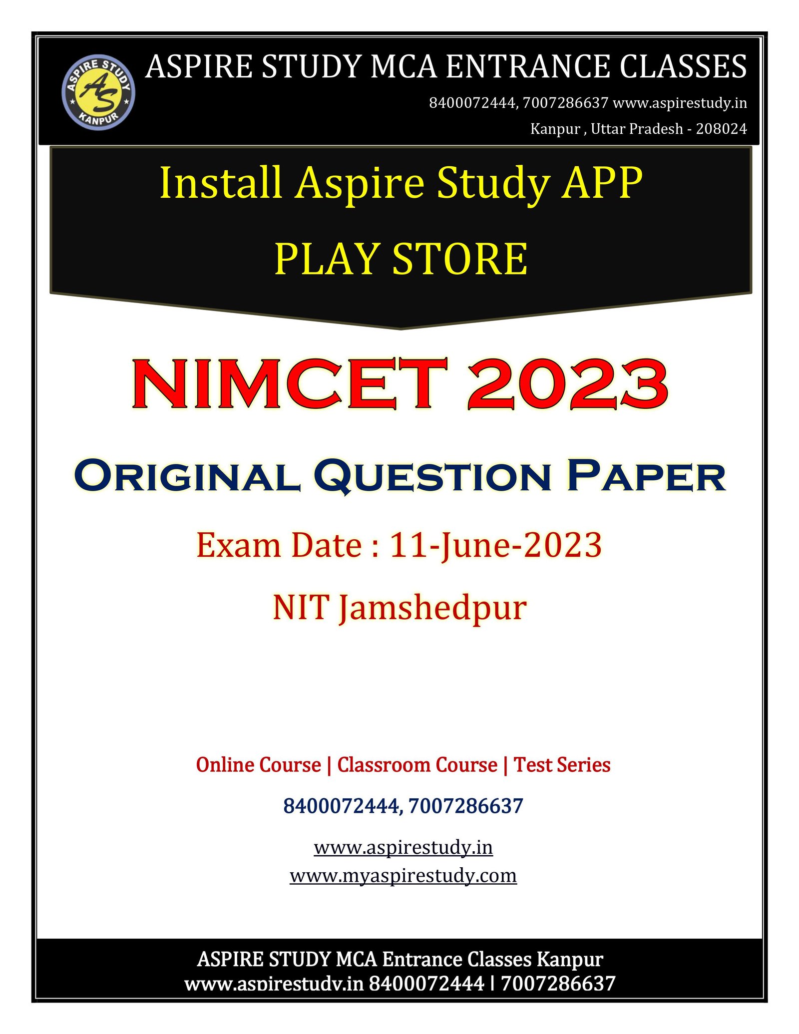 NIMCET 2023 Question Paper